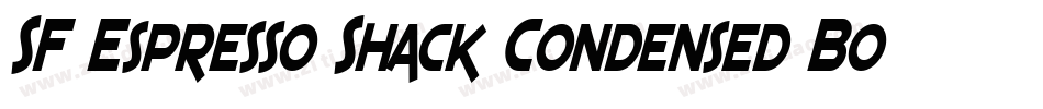 SF Espresso Shack Condensed Bold字体转换